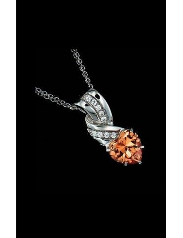 COLLAR PLATA CIRCONITAS AMBAR JA33091JDC-Z