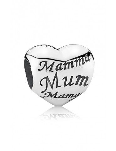 ABALORIO PANDORA PLATA CORAZON MADRE 791112