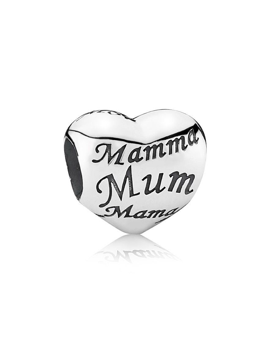 ABALORIO PANDORA PLATA CORAZON MADRE 791112