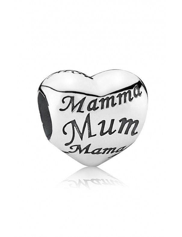 ABALORIO PANDORA PLATA CORAZON MADRE 791112