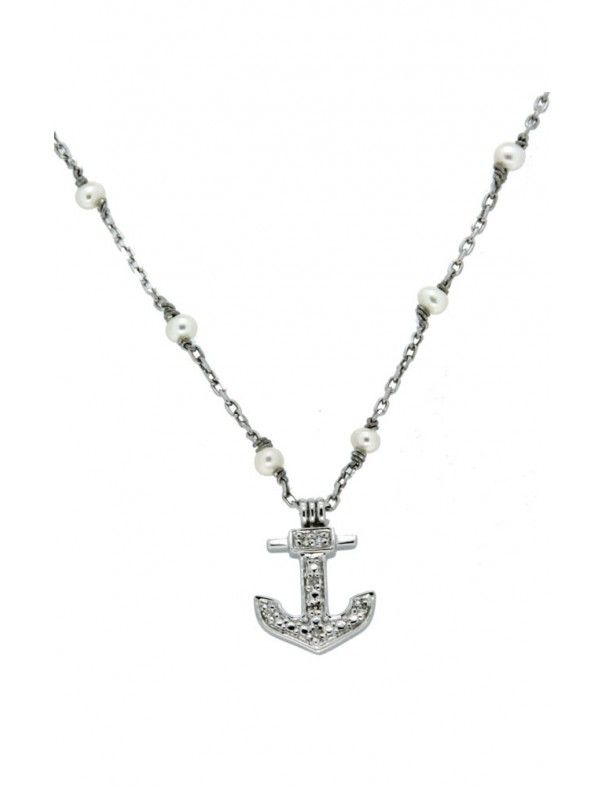 COLLAR PLATA PERLAS BRILLANTES NIÑA 6P0052