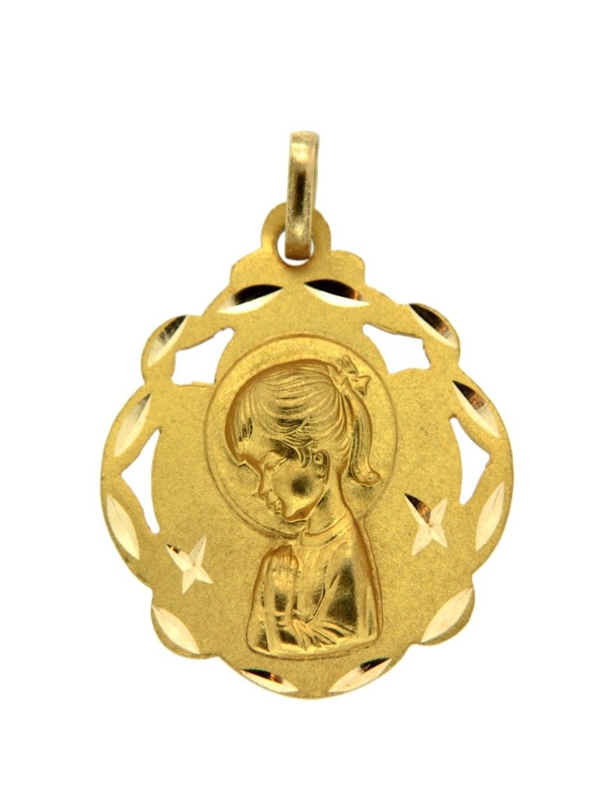 MEDALLA NIÑA ORO 18K NIÑA 809