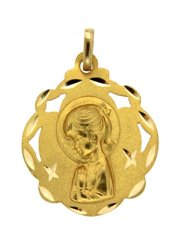MEDALLA NIÑA ORO 18K NIÑA 809