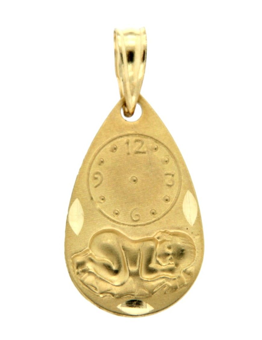 MEDALLA HORA ORO 18K NIÑA M733