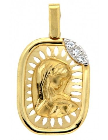 MEDALLA NIÑA CERCO ORO 18K NIÑA M080