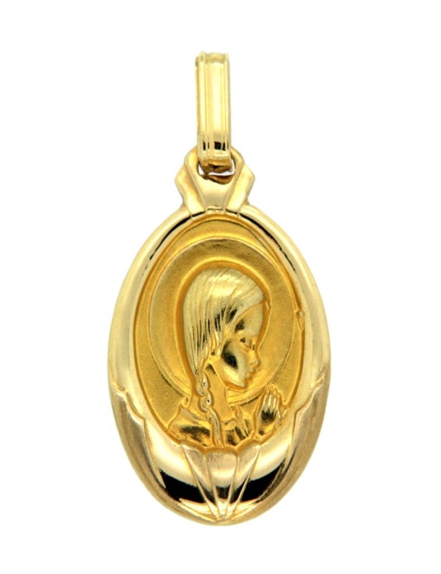 MEDALLA OVALADA ORO 18K NIÑA 2170-2