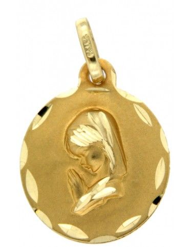 MEDALLA VIRGEN ORO 18K NIÑA 1M918