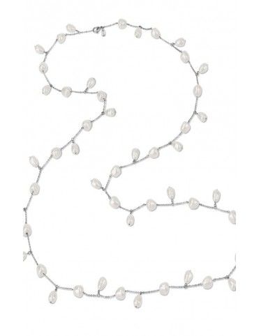 COLLAR SWATCH PEARL TEARS ACERO PARA MUJER JPW018-U