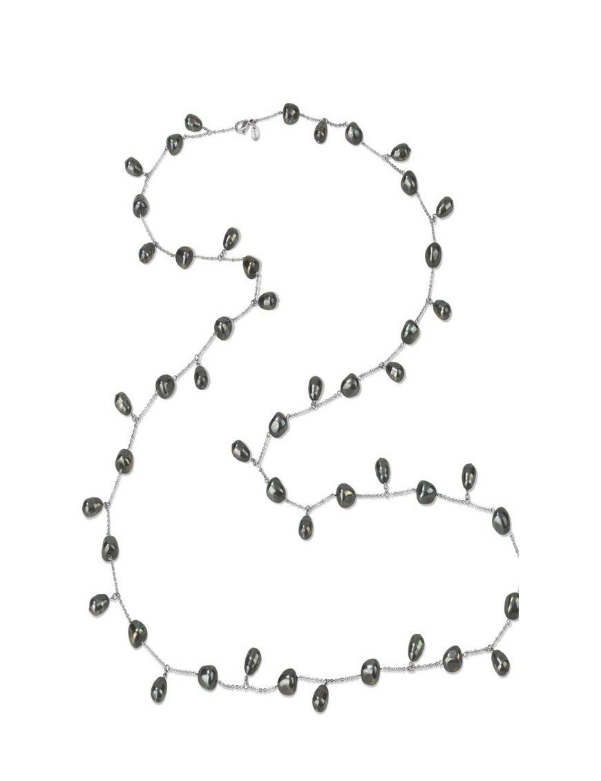 COLLAR SWATCH PEARL TEARS ACERO PARA MUJER JPB028-U