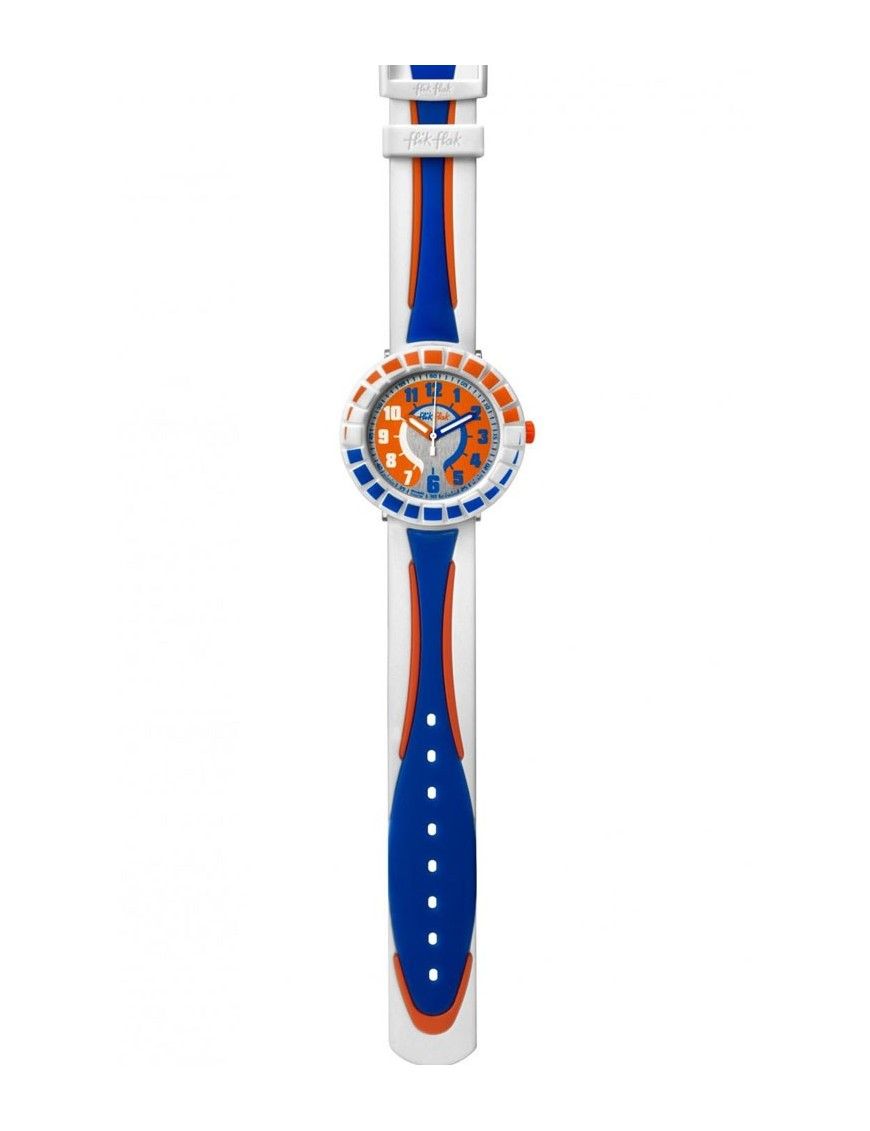 RELOJ FLIK FLAK ALL AROUND BLUE&ORANGE FCSP009