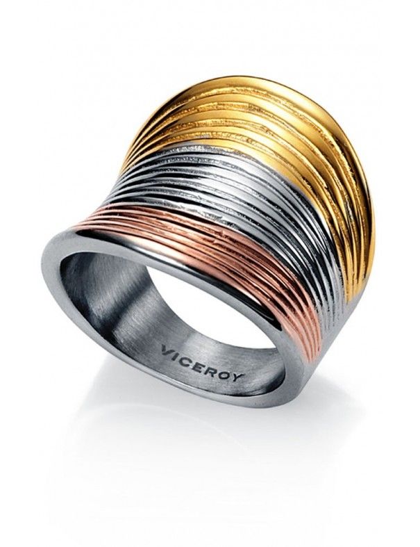 ANILLO VICEROY ACERO TRICOLOR MUJER 6182A01419