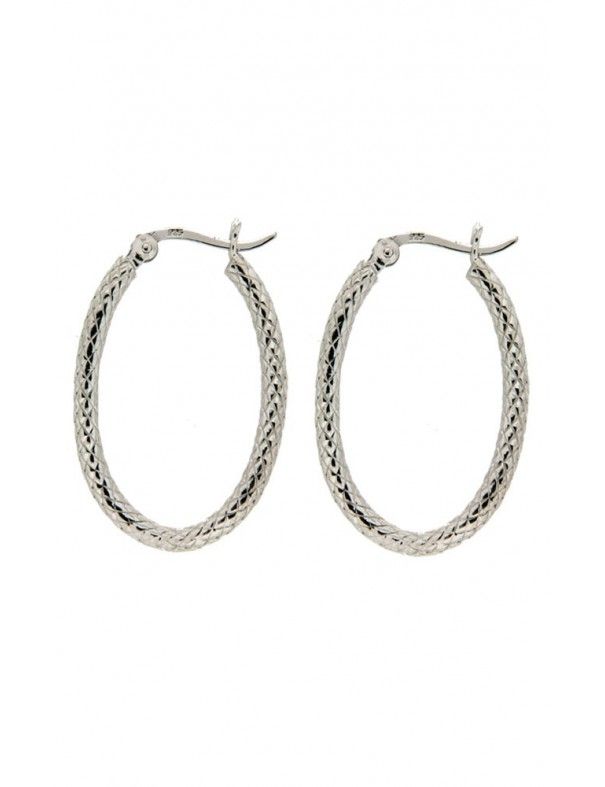 PENDIENTES MRJY PLATA ARO OVALADO  E2089-EC