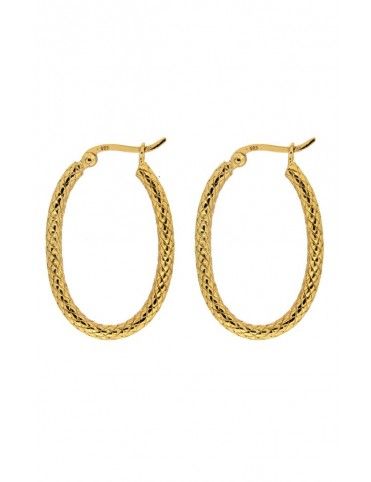 PENDIENTES MRJY PLATA CHAPADA ARO OVALADO E2089-GP