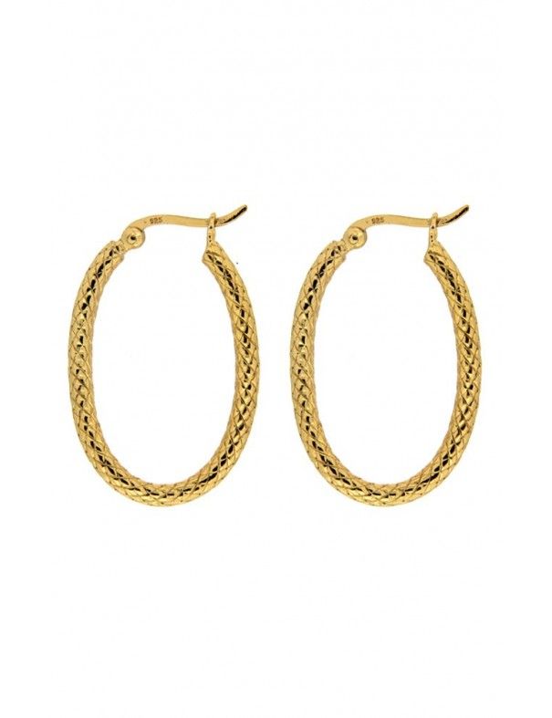 PENDIENTES MRJY PLATA CHAPADA ARO OVALADO E2089-GP