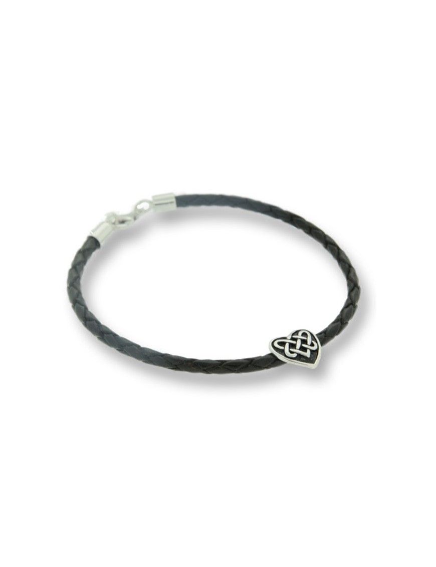 PULSERA MRJY PLATA Y PIEL MUJER B0365