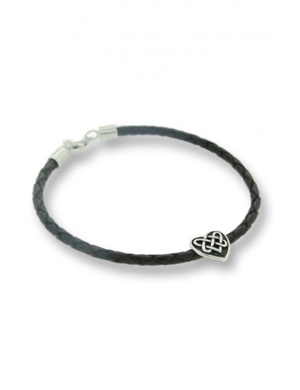 PULSERA MRJY PLATA Y PIEL MUJER B0365
