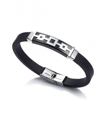 PULSERA VICEROY ACERO IP Y CAUCHO HOMBRE 6192P09010