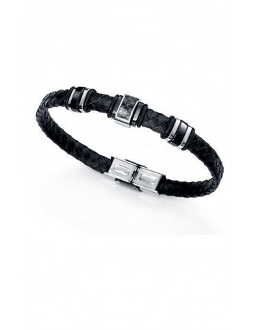 PULSERA VICEROY ACERO Y PIEL HOMBRE 6188P09010