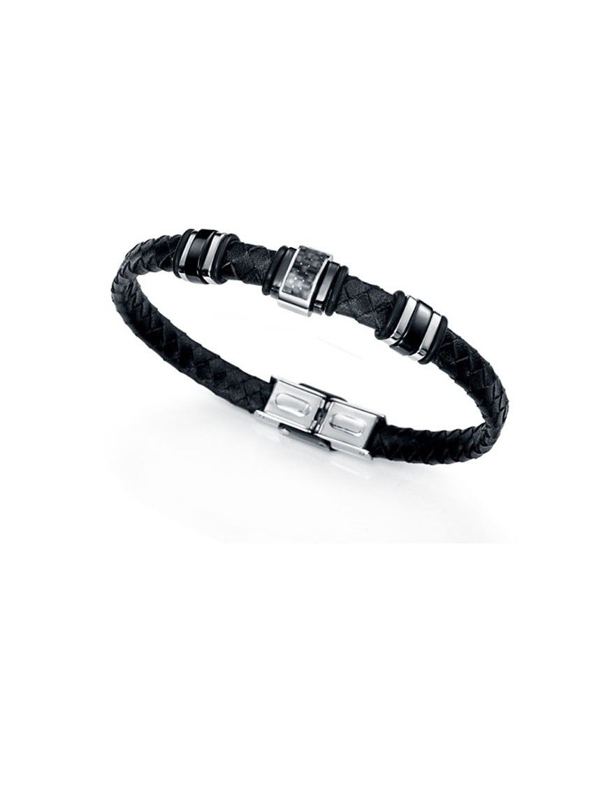 PULSERA VICEROY ACERO Y PIEL HOMBRE 6188P09010