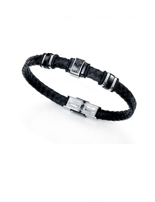 PULSERA VICEROY ACERO Y PIEL HOMBRE 6188P09010