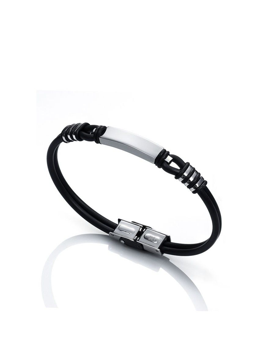 PULSERA VICEROY ACERO Y CAUCHO HOMBRE 6187P09010