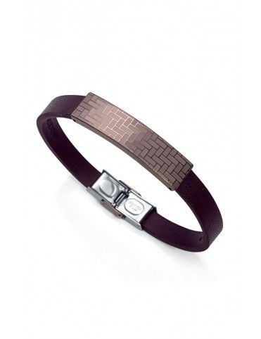 PULSERA VICEROY ACERO MARRON HOMBRE 2228P01011
