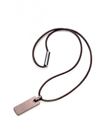 COLLAR VICEROY ACERO IP MARRÓN HOMBRE 2228C01011