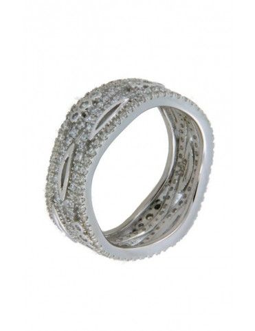 ANILLO PLATA CIRCONITAS MUJER WJR-0025-4