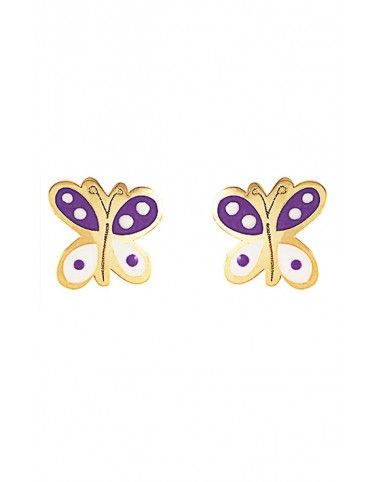 PENDIENTES ORO 18 KT ESMALTE NIÑA 9AP747/LB