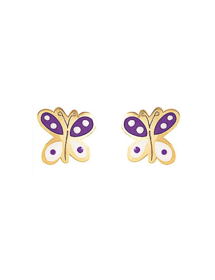 PENDIENTES ORO 18 KT ESMALTE NIÑA 9AP747/LB
