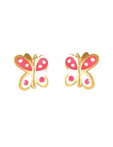 PENDIENTES ORO 18 KT ESMALTE NIÑA 9AP72/RB