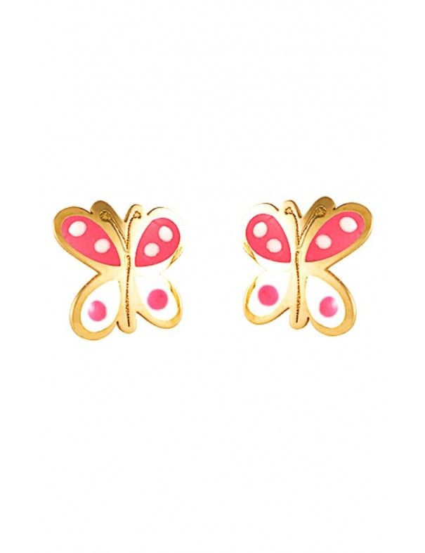 PENDIENTES ORO 18 KT ESMALTE NIÑA 9AP72/RB