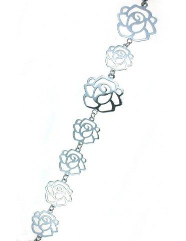 PULSERA PLATA FLORES AI2162