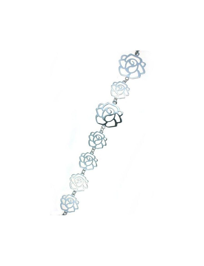 PULSERA PLATA FLORES AI2162