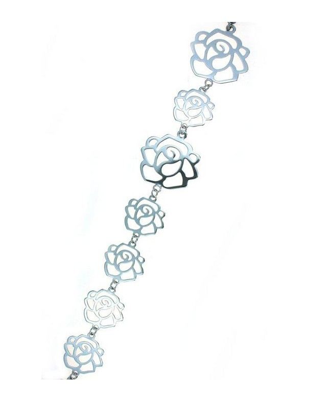 PULSERA PLATA FLORES AI2162
