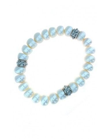 PULSERA PLATA PERLAS HB1524