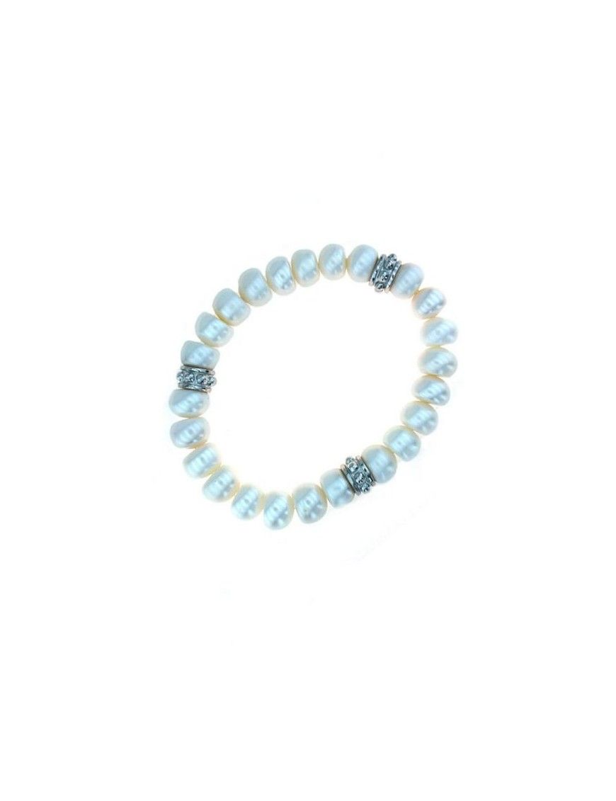PULSERA PLATA PERLAS HB1524