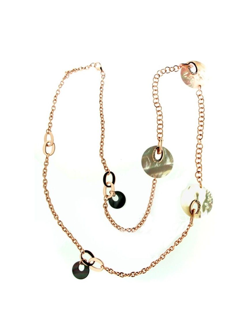 COLLAR METAL CHAPADO MUJER MS05008N-RG-A