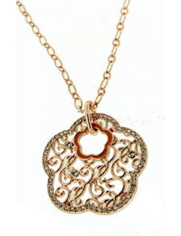 COLLAR METAL CHAPADO MUJER MS06075N-RG-B