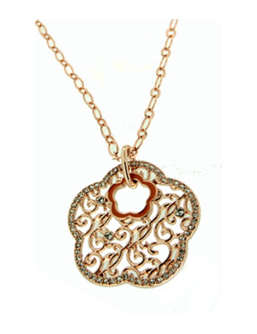 COLLAR METAL CHAPADO MUJER MS06075N-RG-B