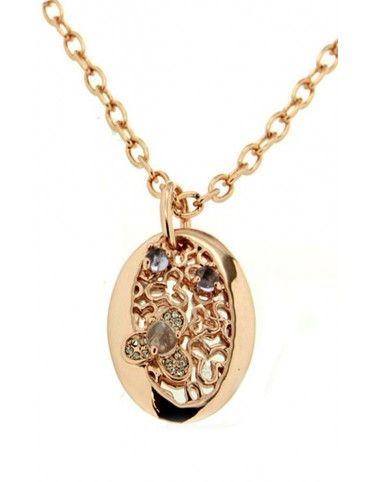 COLLAR  METAL CHAPADO MUJER MS05066N-RG-B