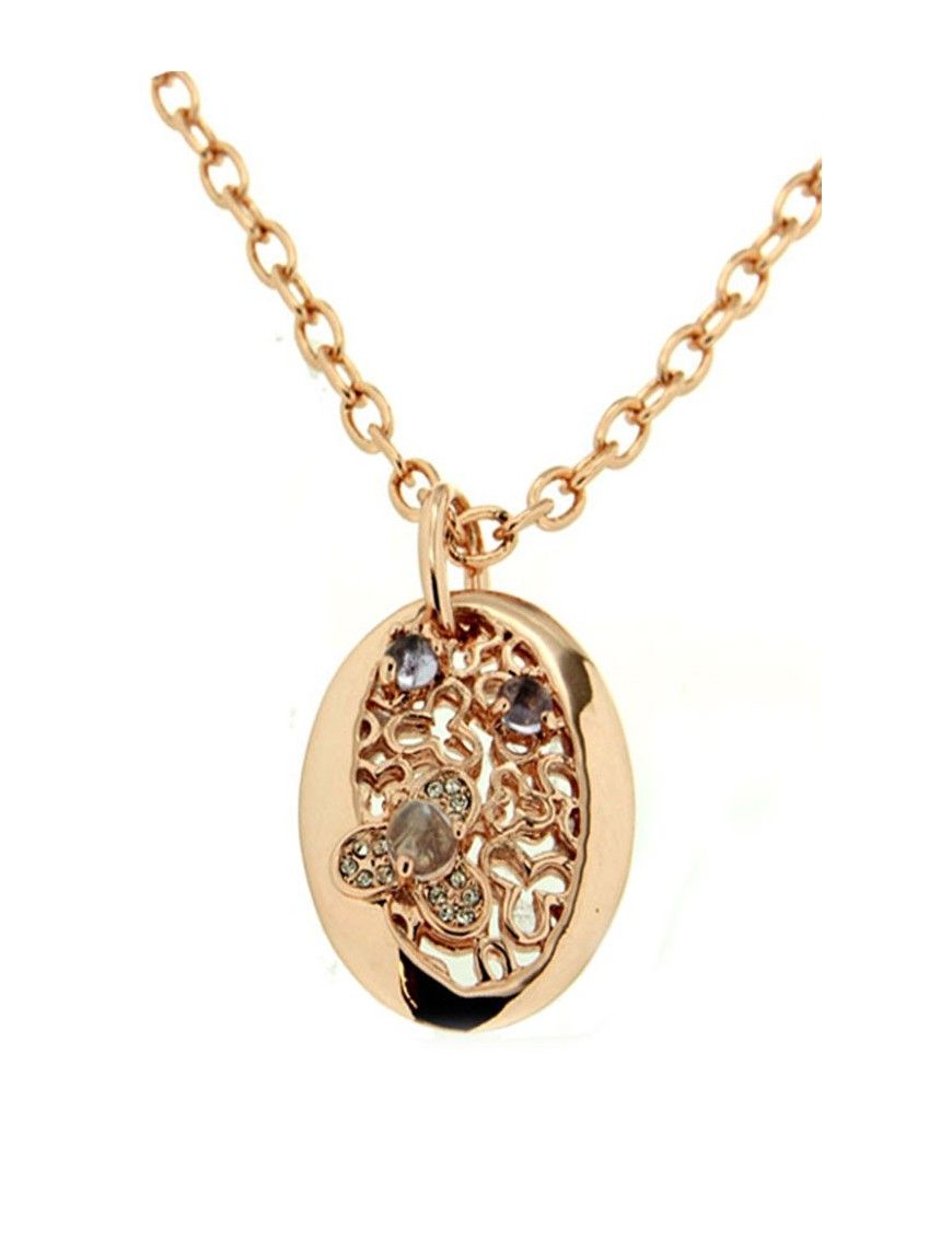 COLLAR  METAL CHAPADO MUJER MS05066N-RG-B