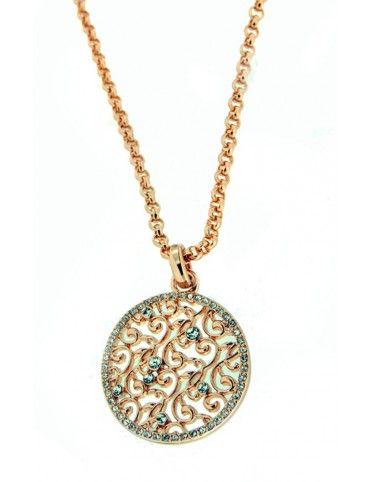 COLLAR METAL CHAPADO MUJER MS06078N-RG-B