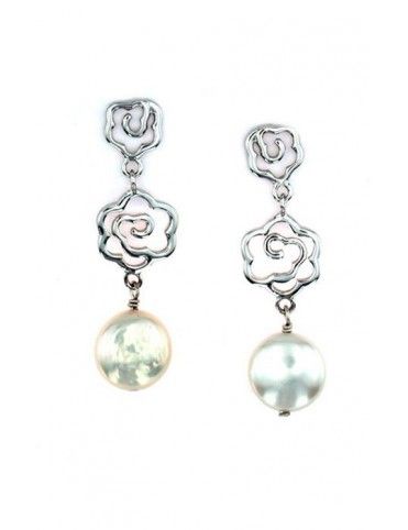 PENDIENTE PLATA PERLAS ES2182