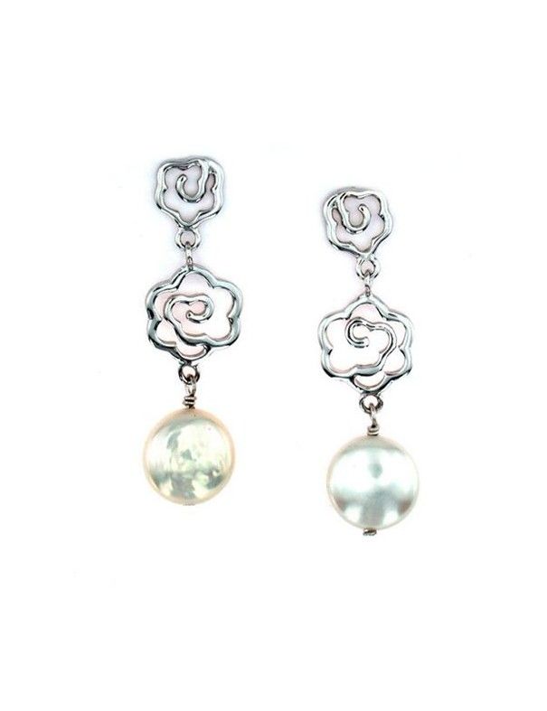 PENDIENTE PLATA PERLAS ES2182