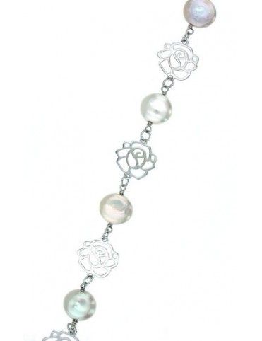 PULSERA PLATA PERLAS AS999